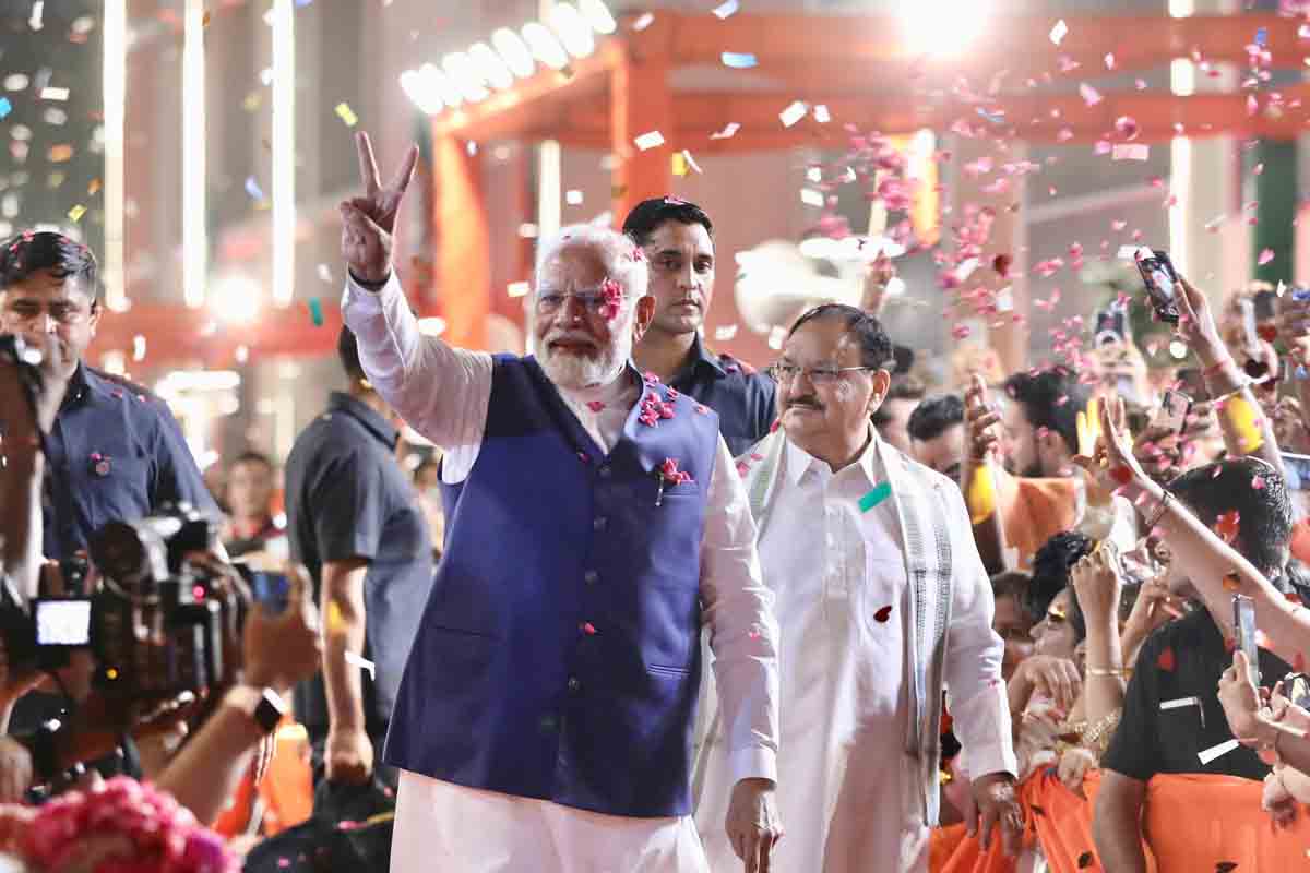 आम चुनाव 2024 में एनडीए की लगातार तीसरी जीत पर प्रधानमंत्री नरेंद्र मोदी ने पार्टी कार्यकर्ताओं को संबोधित किया