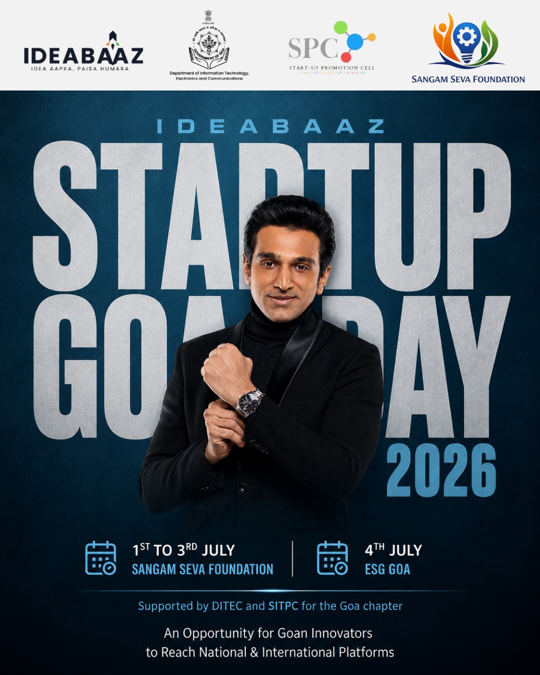 Ideabaaz Startup Goa Day 2026 की शुरुआत: गोवा के इनोवेटर्स के लिए राष्ट्रीय और अंतर्राष्ट्रीय सफलता का एक ज़रिया