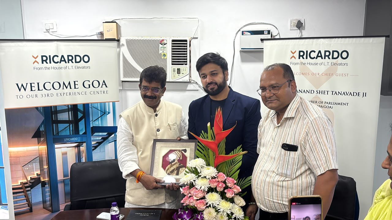 रिकार्डो एलिवेटर्स ने पणजी में नए एक्सपीरियंस सेंटर के साथ गोवा में अपनी मौजूदगी बढ़ाई